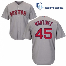 Mens Majestic Boston Red Sox 45 Pedro Martinez Replica Grey Road Cool Base MLB Jersey Mens Majestic Boston Red Sox 45 Pedro Martinez Replica Grey Road Cool Base MLB Jersey