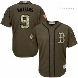 Mens Majestic Boston Red Sox 9 Ted Williams Authentic Green Salute to Service MLB Jersey Mens Majestic Boston Red Sox 9 Ted Williams Authentic Green Salute to Service MLB Jersey