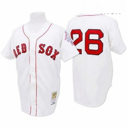 Mens Mitchell and Ness 1987 Boston Red Sox 26 Wade Boggs Replica White Throwback MLB Jersey Mens Mitchell and Ness 1987 Boston Red Sox 26 Wade Boggs Replica White Throwback MLB Jersey