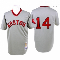 Mens Mitchell and Ness Boston Red Sox 14 Jim Rice Authentic Grey Throwback MLB Jersey Mens Mitchell and Ness Boston Red Sox 14 Jim Rice Authentic Grey Throwback MLB Jersey