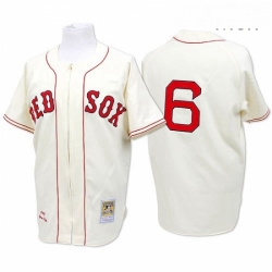 Mens Mitchell and Ness Boston Red Sox 6 Johnny Pesky Authentic Cream Throwback MLB Jersey Mens Mitchell and Ness Boston Red Sox 6 Johnny Pesky Authentic Cream Throwback MLB Jersey