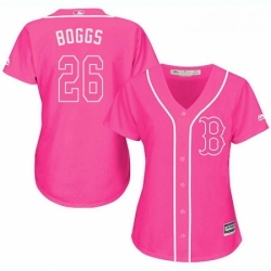 Womens Majestic Boston Red Sox 26 Wade Boggs Replica Pink Fashion MLB Jersey Womens Majestic Boston Red Sox 26 Wade Boggs Replica Pink Fashion MLB Jersey