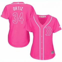 Womens Majestic Boston Red Sox 34 David Ortiz Replica Pink Fashion MLB Jersey Womens Majestic Boston Red Sox 34 David Ortiz Replica Pink Fashion MLB Jersey