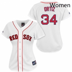 Womens Majestic Boston Red Sox 34 David Ortiz Replica White MLB Jersey Womens Majestic Boston Red Sox 34 David Ortiz Replica White MLB Jersey