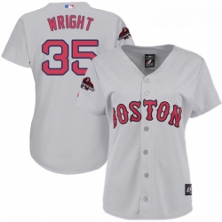 Womens Majestic Boston Red Sox 35 Steven Wright Authentic Grey Road 2018 World Series Champions MLB Jersey Womens Majestic Boston Red Sox 35 Steven Wright Authentic Grey Road 2018 World Series Champions MLB Jersey