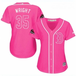 Womens Majestic Boston Red Sox 35 Steven Wright Authentic Pink Fashion 2018 World Series Champions MLB Jersey Womens Majestic Boston Red Sox 35 Steven Wright Authentic Pink Fashion 2018 World Series Champions MLB Jersey