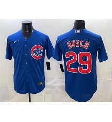 Men Chicago Cubs  29 Michael Busch Royal Cool Base Stitched Baseball Jersey