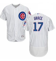 Mens Majestic Chicago Cubs 17 Mark Grace White Home Flex Base Authentic Collection MLB Jersey