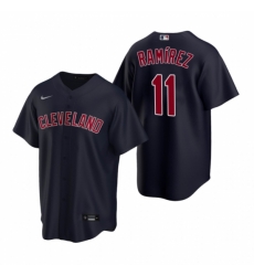 Mens Nike Cleveland Indians 11 Jose Ramirez Navy Alternate Stitched Baseball Jerse