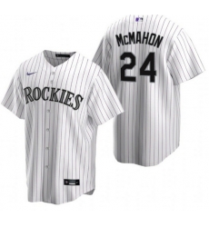 Men Colorado Rockies 24 Ryan McMahon White Stitched Baseball Jerse