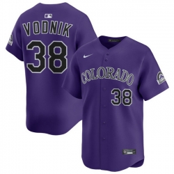 Men Colorado Rockies Nike Purple Alternate Limited Jersey Vodnik Victor 38