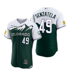 Men Nike Nike Colorado Rockies #49 Antonio Senzatela City Connect Stitched Flex Base Baseball Jersey