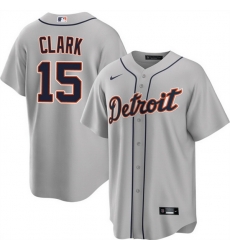 Men Detroit Tigers 15 Max Clark Grey 2026 Road Stitched Baseball Jersey Men Detroit Tigers 15 Max Clark Grey 2026 Road Stitched Baseball Jersey