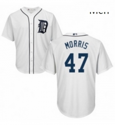 Mens Majestic Detroit Tigers 47 Jack Morris Replica White Home Cool Base MLB Jersey 