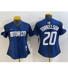 Women Detroit Tigers 20 Spencer Torkelson 2024 Navy City Connect Cool Base Limited Stitched Baseball Jersey