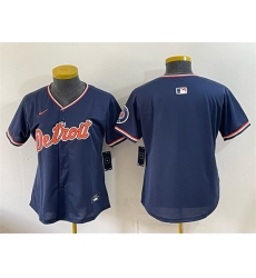 Women Detroit Tigers Blank Navy 2026 Alternate Vapor Premier Limited Stitched Baseball Jersey  