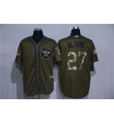 Astros 27 Jose Altuve Olive 2020 Nike Cool Base Jersey