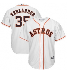 Astros 35 Justin Verlander White Cool Base Jersey