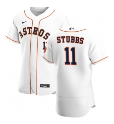 Men Houston Astros 11 Garrett Stubbs Men Nike White Home 2020 Flex Base Player MLB Jersey