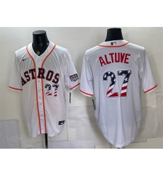 Men Houston Astros 27 Jose Altuve White USA 250 Fourth of July Home Stitched Baseball Jersey Men Houston Astros 27 Jose Altuve White USA 250 Fourth of July Home Stitched Baseball Jersey