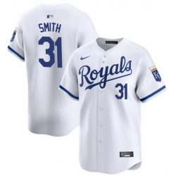 Men Kansas City Royals 31 Will Smith White 2024 Home Limited Cool Base Stitched Baseball Jersey