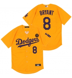 Dodgers 8 Kobe Bryant Yellow 2020 Nike KB Cool Base Jersey