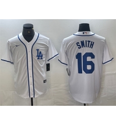 Men Los Angeles Dodgers 16 Will Smith White Cool Base Stitched Baseball Jersey