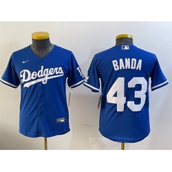 Men Los Angeles Dodgers 43 Anthony Banda Royal Alternate Limited Stitched Baseball Jersey