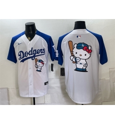 Men Los Angeles Dodgers Hello Kitty White Royal Vapor Limited Stitched Baseball Jersey Men Los Angeles Dodgers Hello Kitty White Royal Vapor Limited Stitched Baseball Jersey
