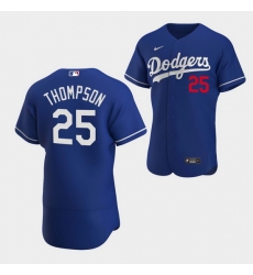 Men's Los Angeles Dodgers #25 Trayce Thompson Royal Flex Base Stitched Jersey