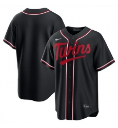Men Minnesota Twins Blank 2026 Fashion Replica Black Out Stitched Baseball Jersey Men Minnesota Twins Blank 2026 Fashion Replica Black Out Stitched Baseball Jersey
