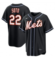 Men New York Mets 22 Juan Soto 2026 Fashion Replica Black Out Stitched Baseball Jersey Men New York Mets 22 Juan Soto 2026 Fashion Replica Black Out Stitched Baseball Jersey