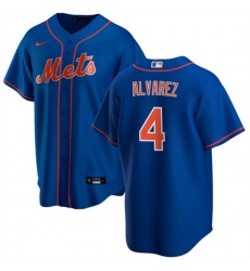 Men New York Mets 4 Francisco  C1lvarez Royal Cool Base Stitched Baseball Jersey