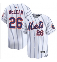 Men New York Mets Nike Nolan McLean #26 White Home Stitched Player Jersey Men New York Mets Nike Nolan McLean #26 White Home Stitched Player Jersey