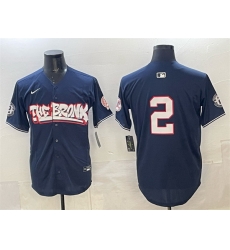 Men New York Yankees 2 Derek Jeter Navy Bronx Graffiti V2 Vapor Limited Stitched Baseball Jersey