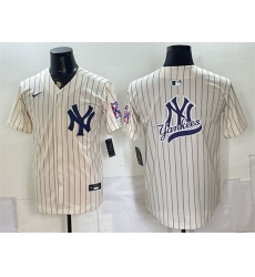 Men New York Yankees Team Big Logo Cream 2026 Field of Dreams Stadium Stitched Baseball Jersey Men New York Yankees Team Big Logo Cream 2026 Field of Dreams Stadium Stitched Baseball Jersey