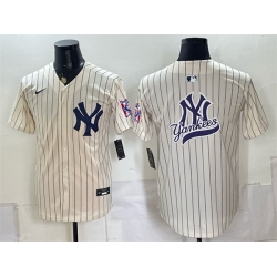 Men New York Yankees Team Big Logo Cream 2026 Field of Dreams Stadium Stitched Baseball Jersey