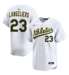 Men Athletics Nike Home Limited Custom Jersey White Langeliers Shea 23 Men Athletics Nike Home Limited Custom Jersey White Langeliers Shea 23
