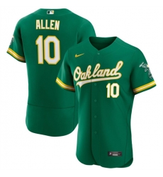 Men Oakland Athletics 10 Nick Allen Green Flex Base Stitched Jersey