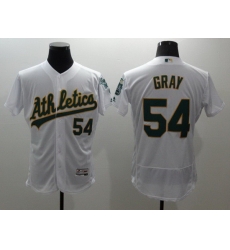 Men Oakland Athletics 54 Gray White Elite 2021 MLB Jerseys