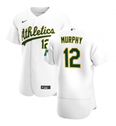 Oakland Athletics 12 Sean Murphy Men Nike White Home 2020 Authentic Player MLB Jersey