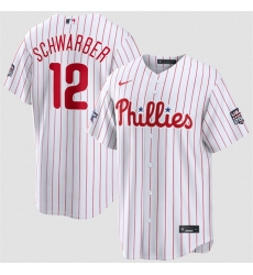 Men Philadelphia Phillies  12 Kyle Schwarber White 2026 All Star Game   USA 250 Patch Stitched Baseball Jersey