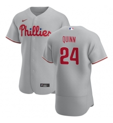 Philadelphia Phillies 24 Roman Quinn Men Nike Gray Road 2020 Authentic Player MLB Jersey