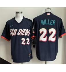 Men San Diego Padres  22 Mason Miller Obsidian 2026 City Connect Stadium Stitched Baseball Jersey