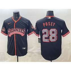 Men San Francisco Giants  28 Buster Posey Black 2026 Alternate Stadium Stitched Baseball Jersey