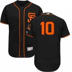 Mens Majestic San Francisco Giants 10 Evan Longoria Black Alternate Flex Base Authentic Collection MLB Jersey