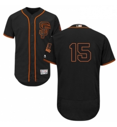 Mens Majestic San Francisco Giants 15 Bruce Bochy Black Alternate Flex Base Authentic Collection MLB Jersey