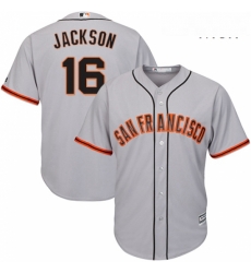 Mens Majestic San Francisco Giants 16 Austin Jackson Replica Grey Road Cool Base MLB Jersey 