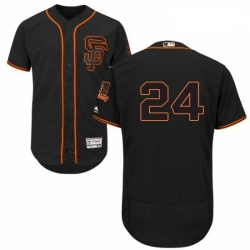 Mens Majestic San Francisco Giants 24 Willie Mays Black Alternate Flex Base Authentic Collection MLB Jersey