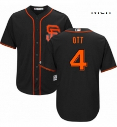 Mens Majestic San Francisco Giants 4 Mel Ott Replica Black Alternate Cool Base MLB Jersey